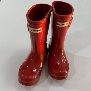 Kids red Hunter rain boots